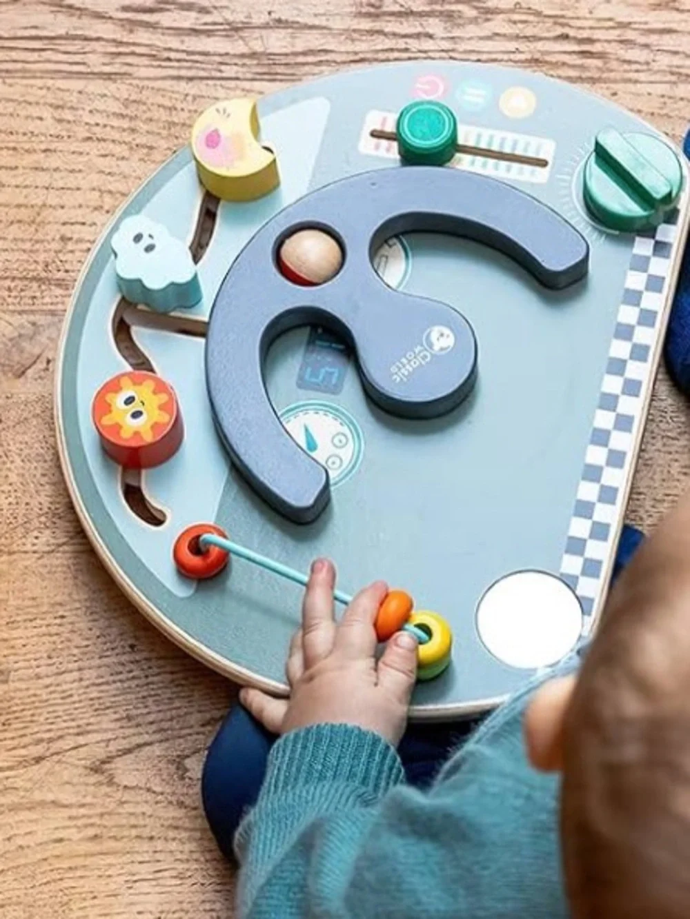Travelling Busy Board - Blue and Multicolor Toddler Activity Toy